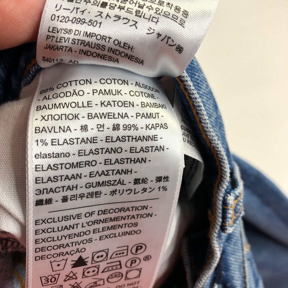 Levis Wedgie Raw Hem Button Fly Premium Cut Off Fray Jeans 29 (30W 28L) EUC - Picture 10 of 10